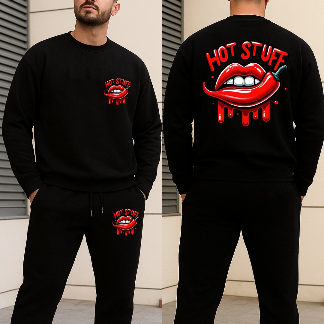 Long Sleeve Drop Shoulder Tshirt and Trouser Set