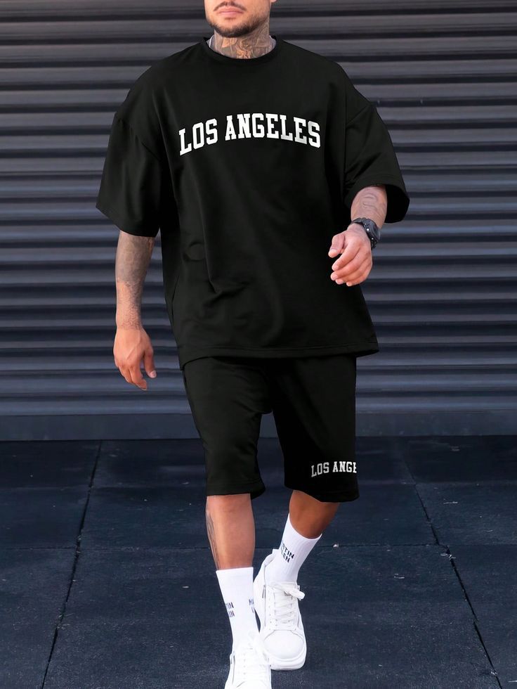 Premium Drop Shoulder T-Shirt & Pant Combo