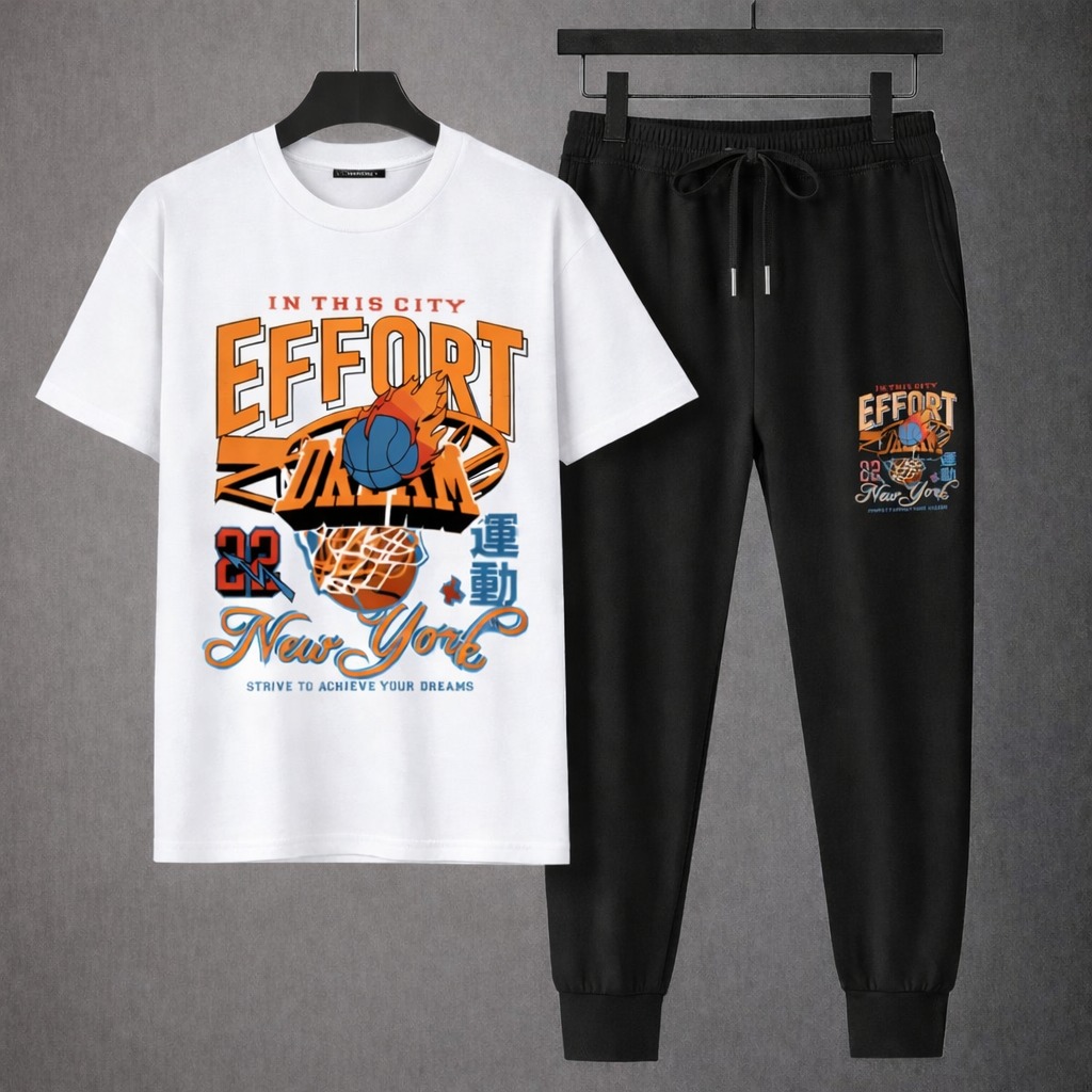 Trendy Mash T-Shirt Trouser Combo
