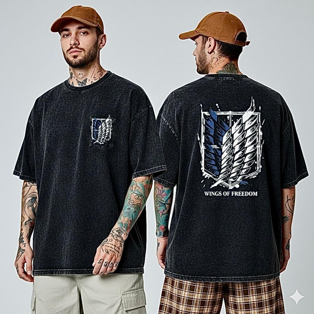 Premium Acid Wash Drop Shoulder TShirt