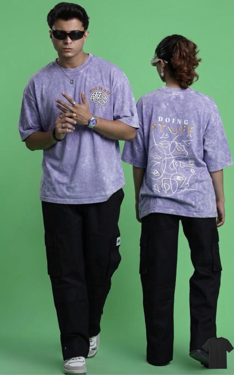 ACID WASH DROP SHOULDER T-SHIRT