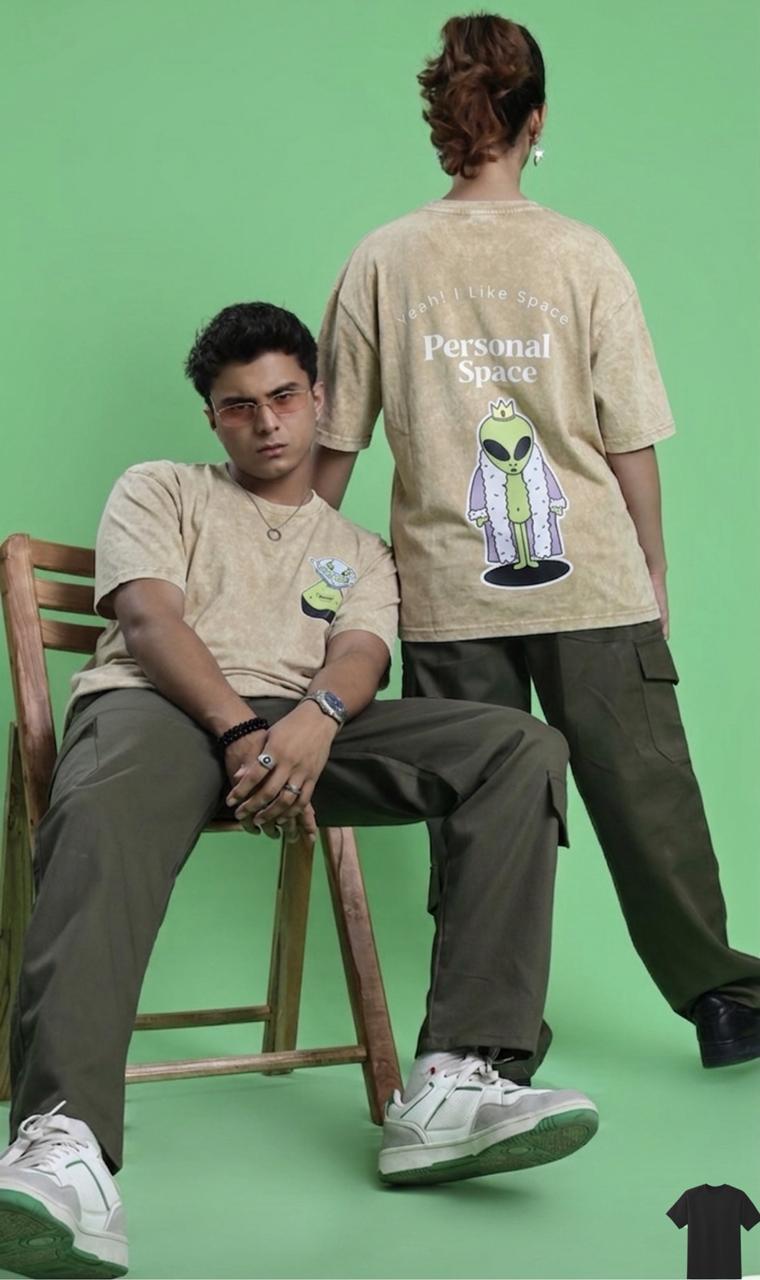 ACID WASH DROP SHOULDER T-SHIRT
