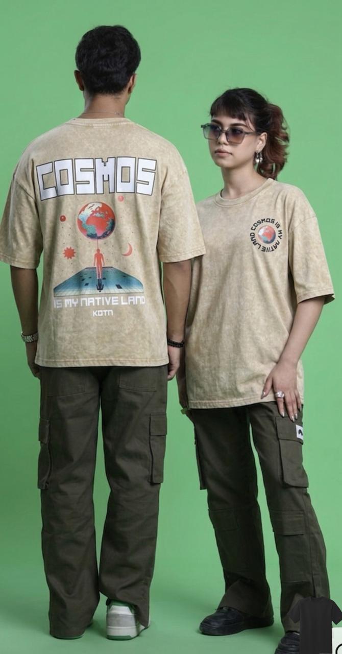 ACID WASH DROP SHOULDER T-SHIRT