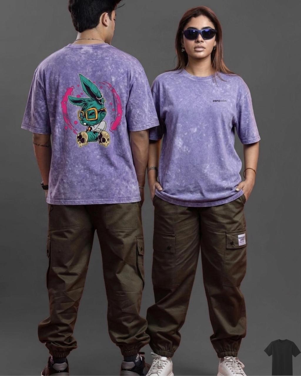ACID WASH DROP SHOULDER T-SHIRT