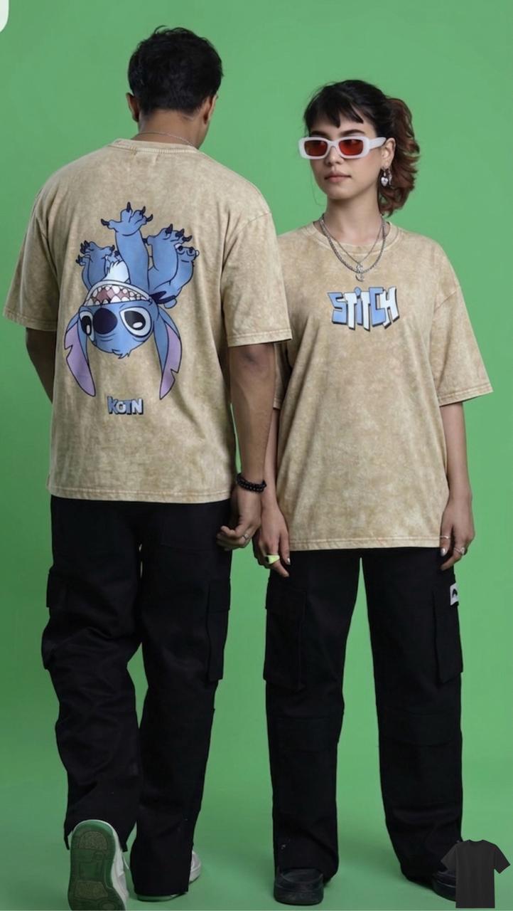 ACID WASH DROP SHOULDER T-SHIRT