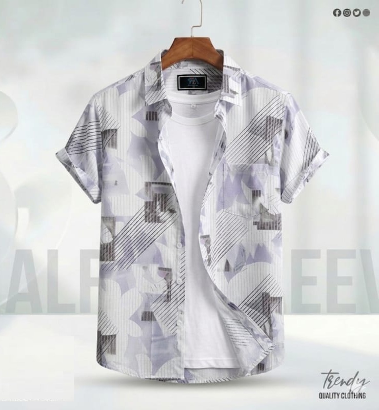 Digital Printed Premium Half Sleeve Shirt
