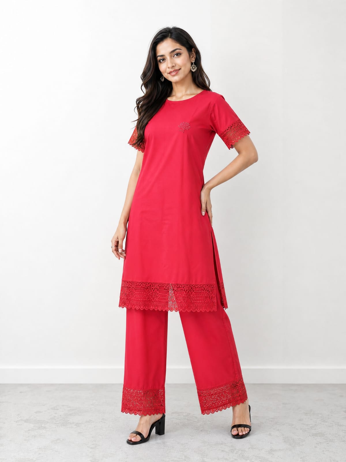 Ladies Long Tshirt and Pant Set