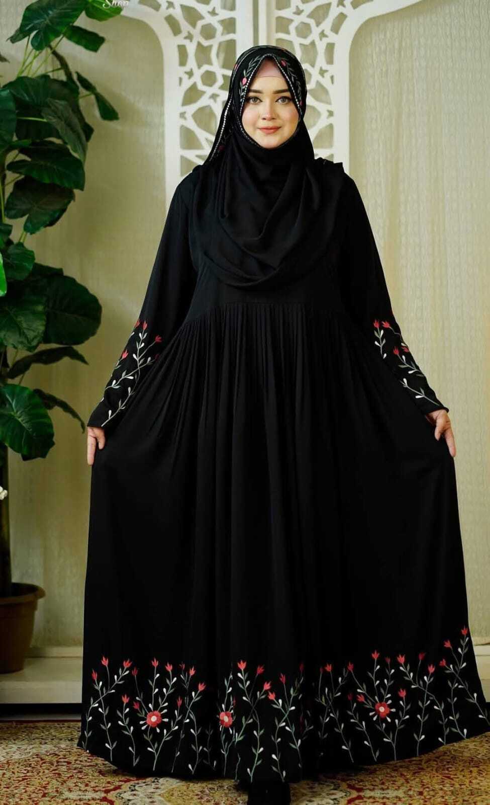 Rajanigandha Embroidery Borka with Hihab