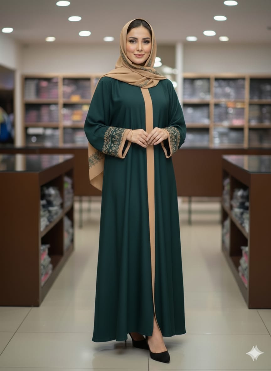 Sneha Embroidery Borka with Hijab