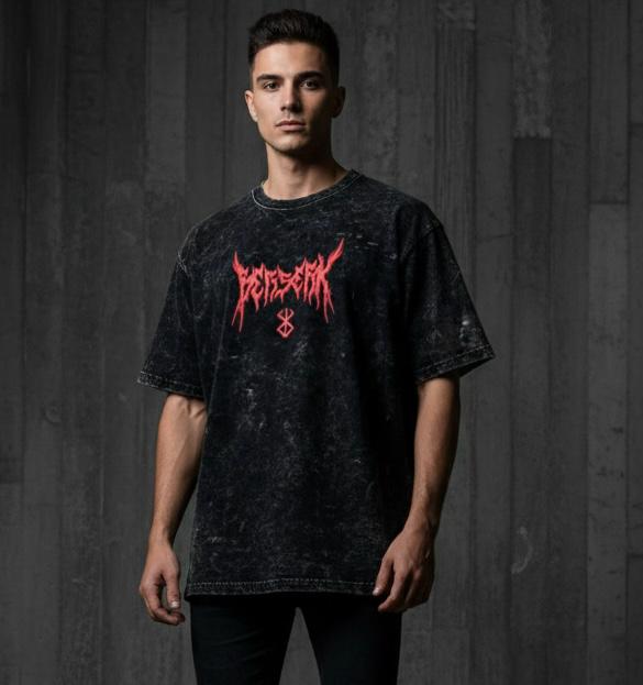 Premium Acid Wash Drop Shoulder T-Shirt